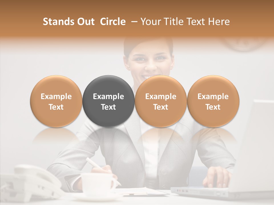 Looking Cheerful Bu Ine PowerPoint Template