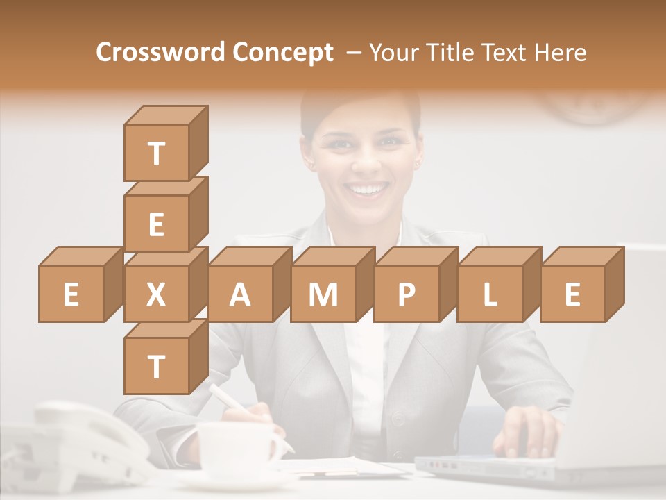 Looking Cheerful Bu Ine PowerPoint Template