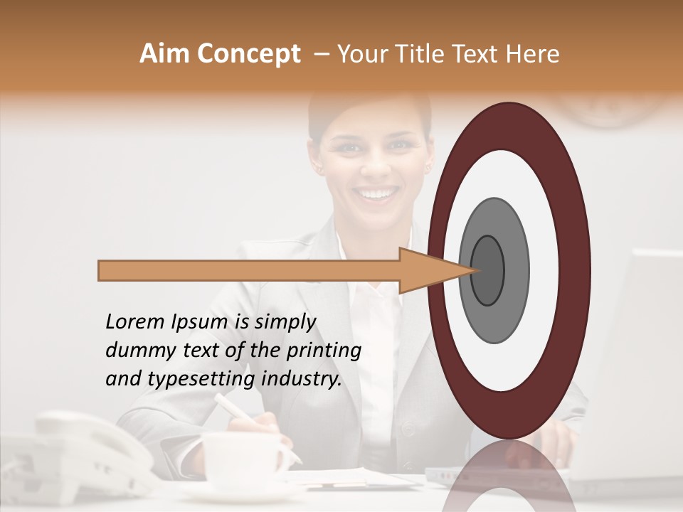 Looking Cheerful Bu Ine PowerPoint Template