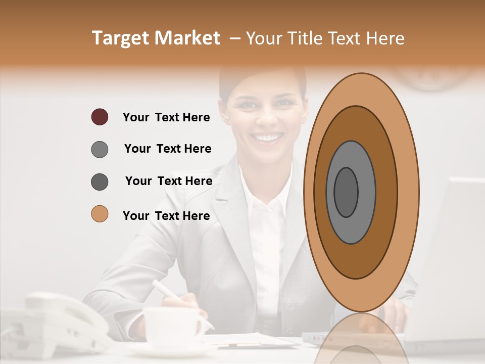 Looking Cheerful Bu Ine PowerPoint Template