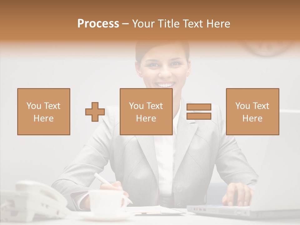 Looking Cheerful Bu Ine PowerPoint Template
