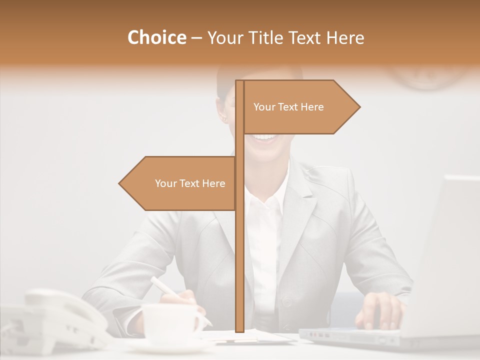 Looking Cheerful Bu Ine PowerPoint Template