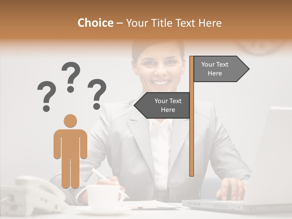 Looking Cheerful Bu Ine PowerPoint Template