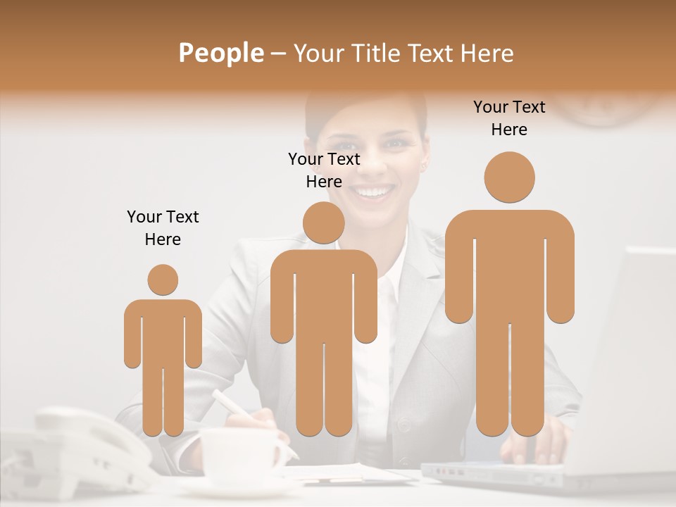 Looking Cheerful Bu Ine PowerPoint Template