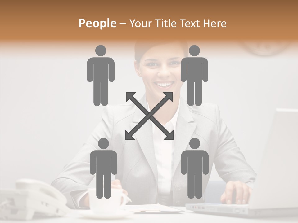 Looking Cheerful Bu Ine PowerPoint Template