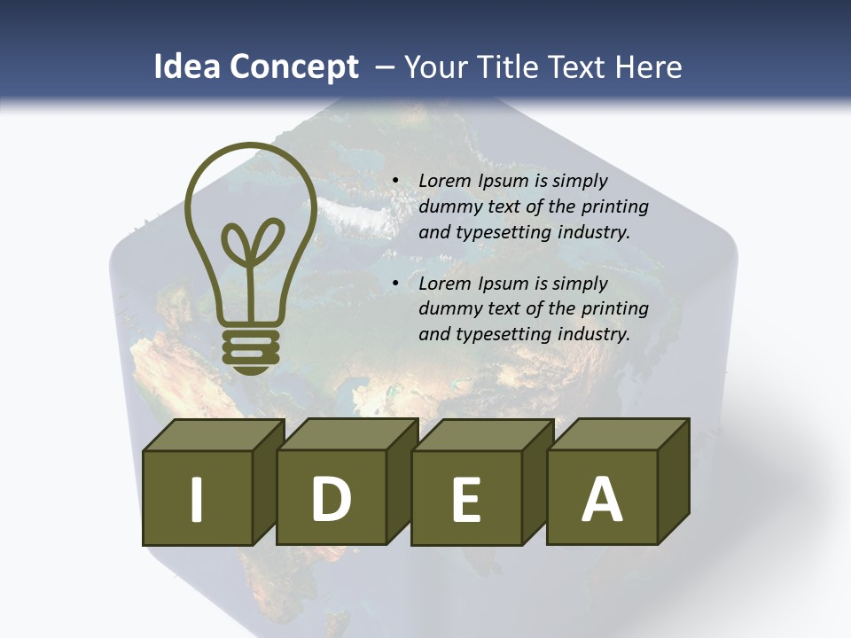 Elevation Bottom Map PowerPoint Template