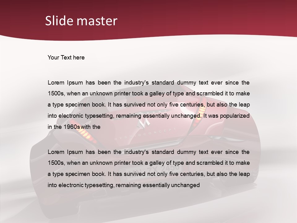 Blur Drive Automobile PowerPoint Template