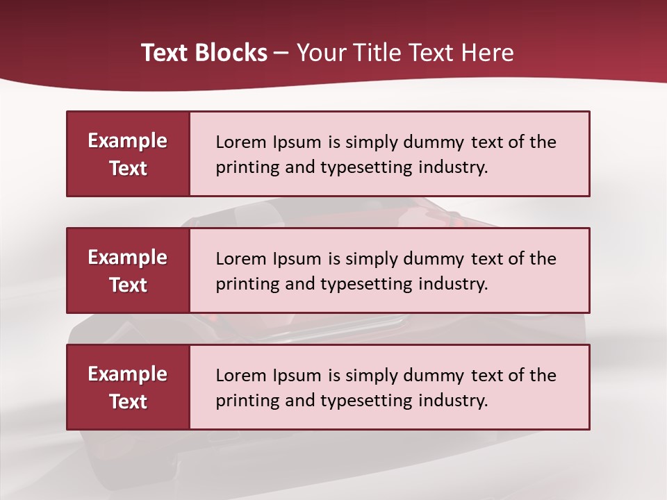 Blur Drive Automobile PowerPoint Template