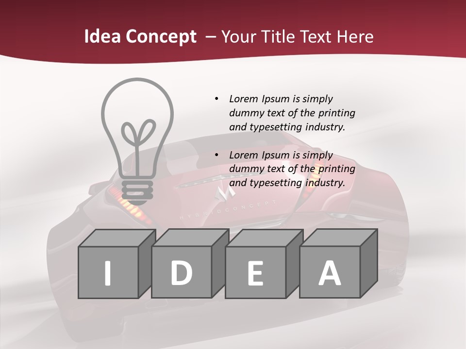 Blur Drive Automobile PowerPoint Template