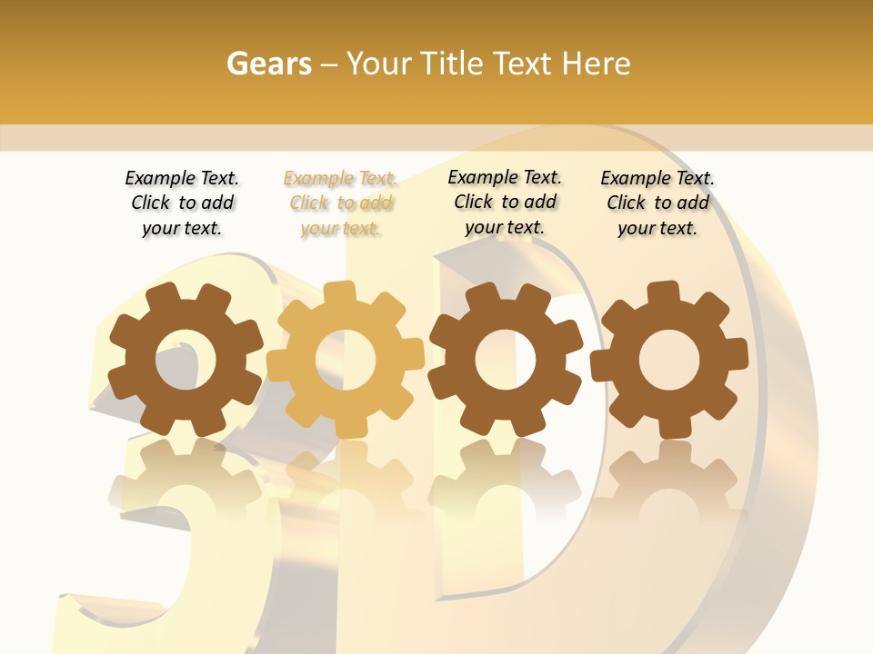 Bold Reflective Rendering PowerPoint Template