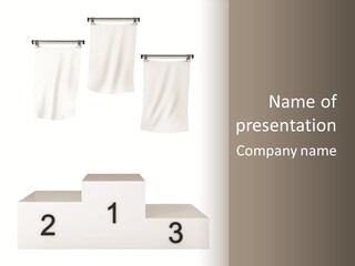 Achievement Standing Pedestal PowerPoint Template