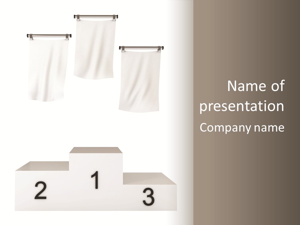 Achievement Standing Pedestal PowerPoint Template