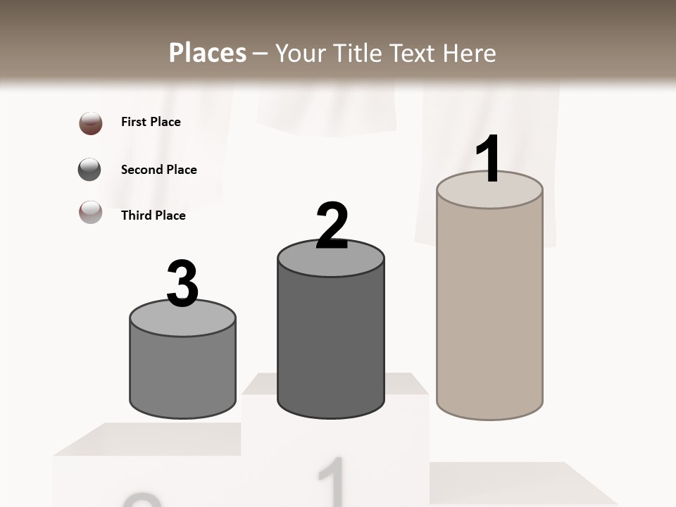 Achievement Standing Pedestal PowerPoint Template
