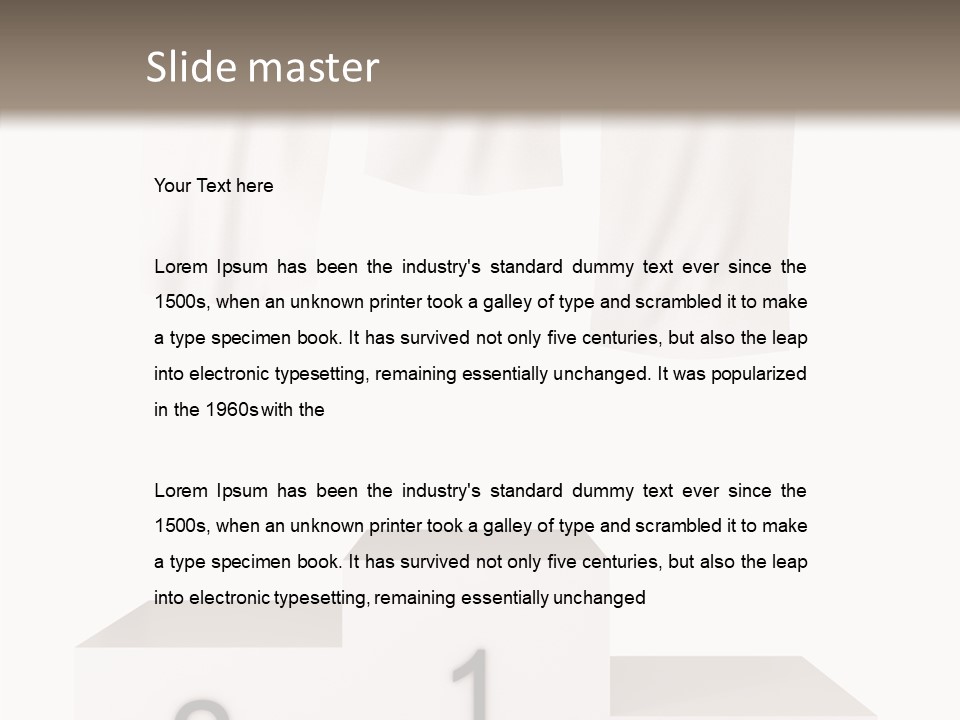 Achievement Standing Pedestal PowerPoint Template