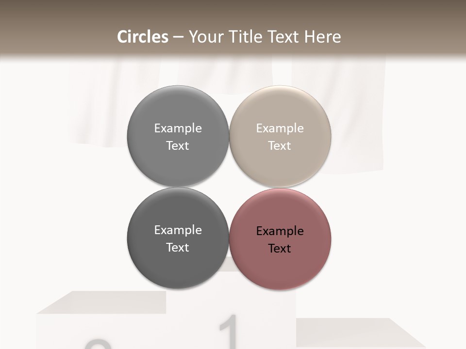 Achievement Standing Pedestal PowerPoint Template