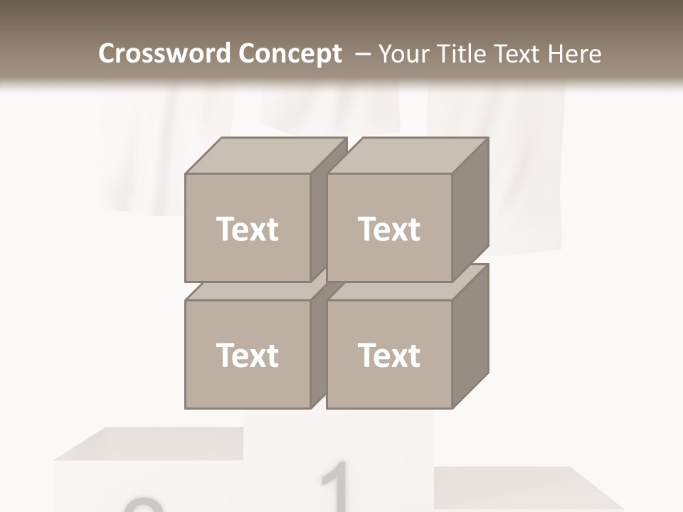 Achievement Standing Pedestal PowerPoint Template