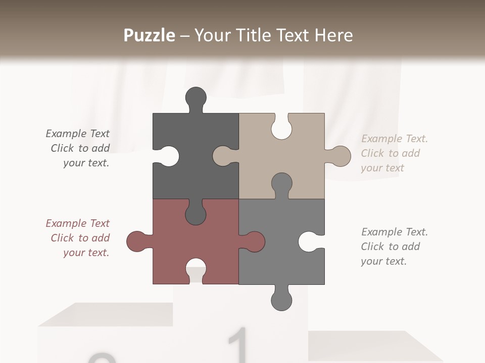 Achievement Standing Pedestal PowerPoint Template