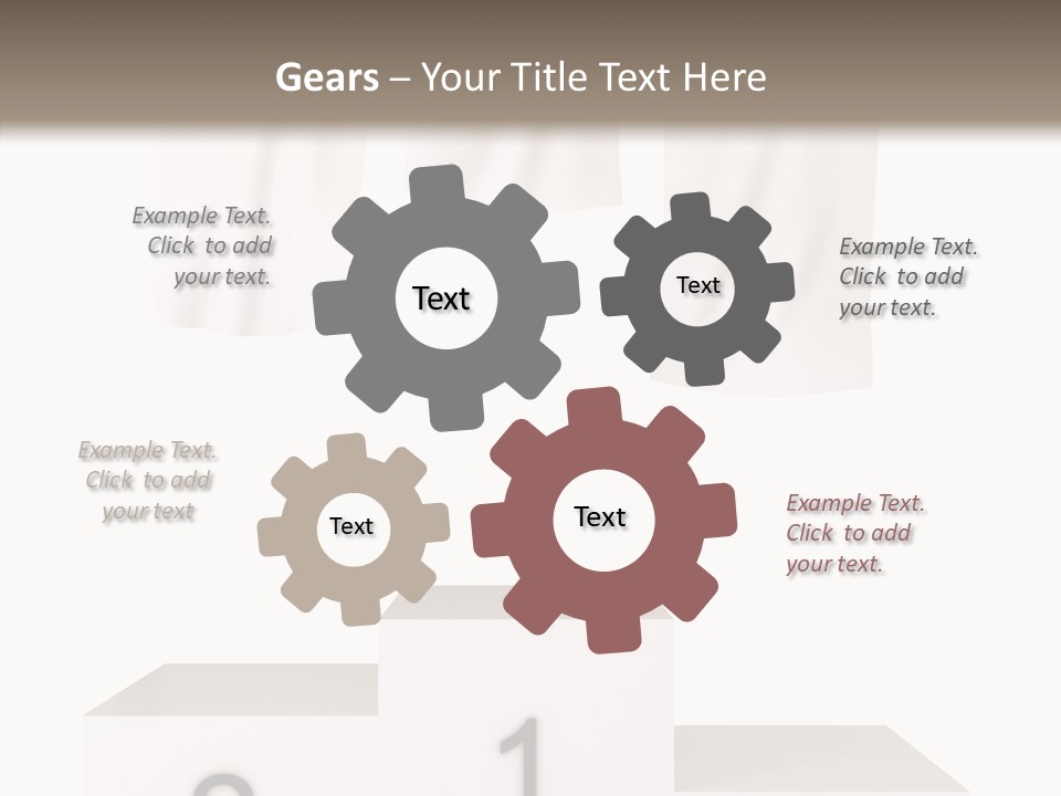 Achievement Standing Pedestal PowerPoint Template