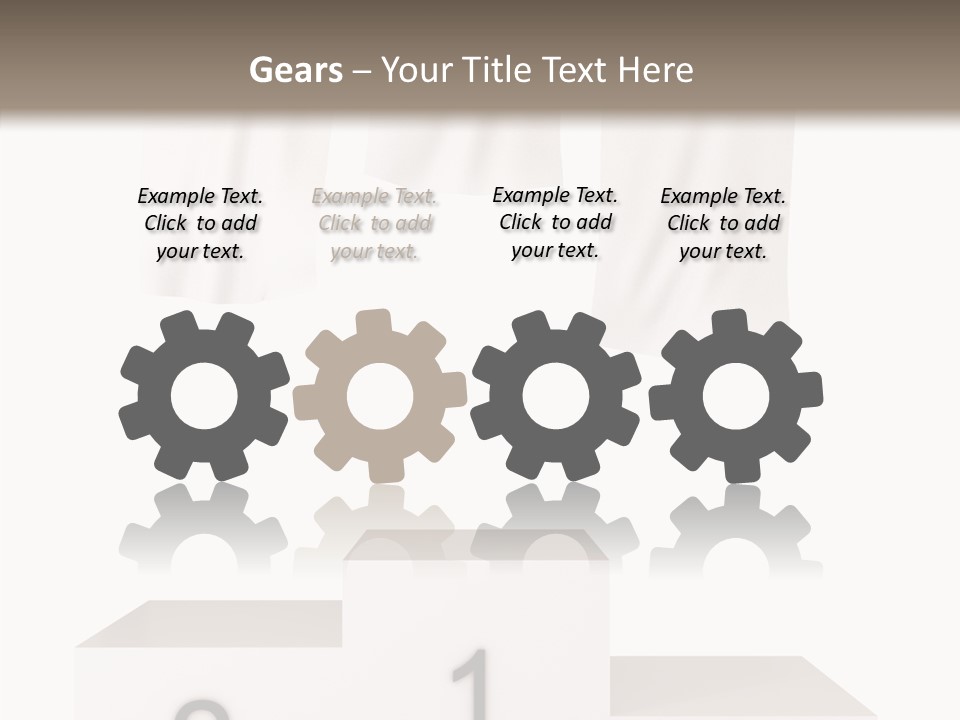 Achievement Standing Pedestal PowerPoint Template