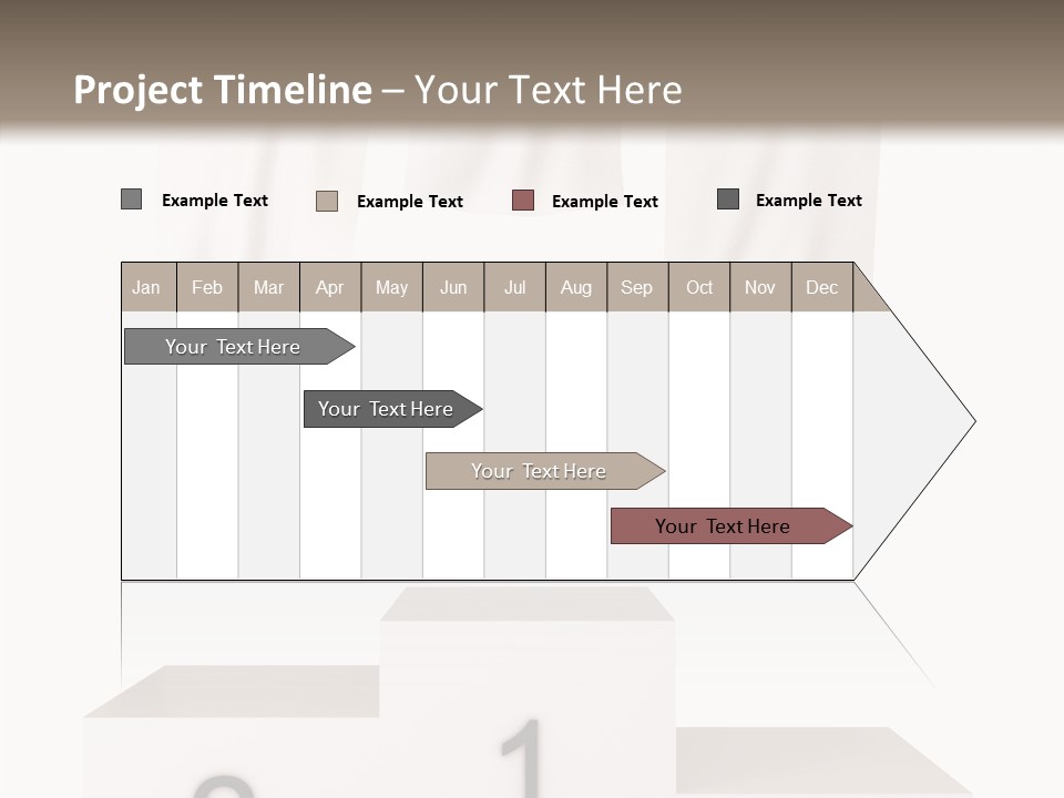 Achievement Standing Pedestal PowerPoint Template