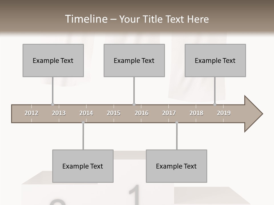 Achievement Standing Pedestal PowerPoint Template