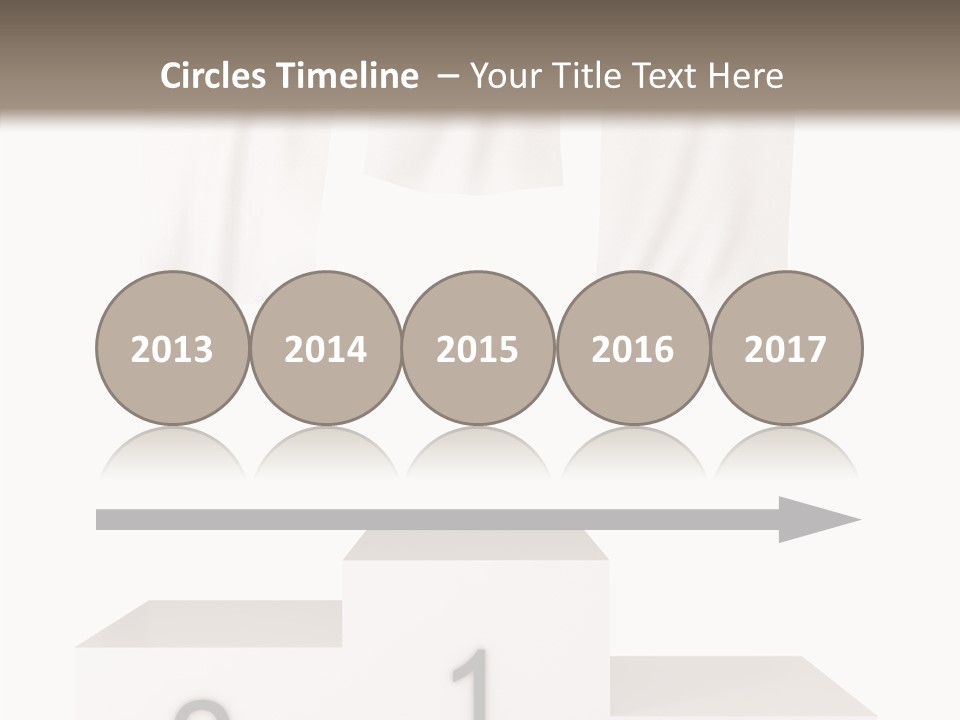 Achievement Standing Pedestal PowerPoint Template