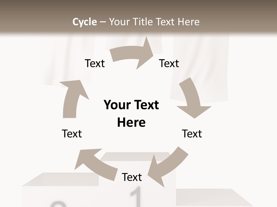 Achievement Standing Pedestal PowerPoint Template