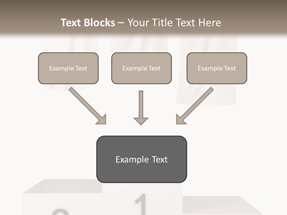 Achievement Standing Pedestal PowerPoint Template