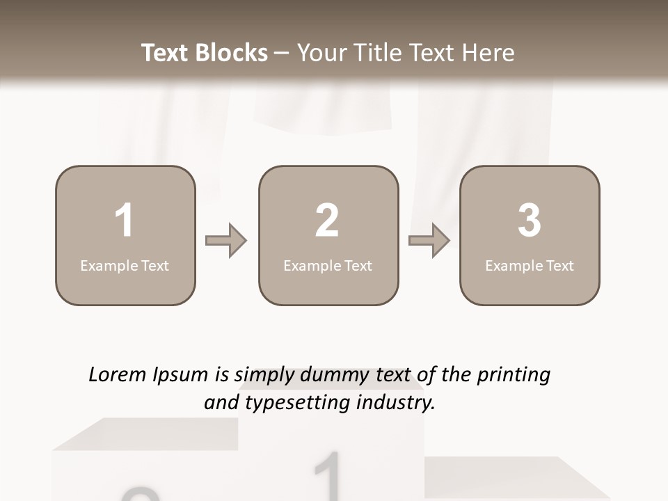 Achievement Standing Pedestal PowerPoint Template