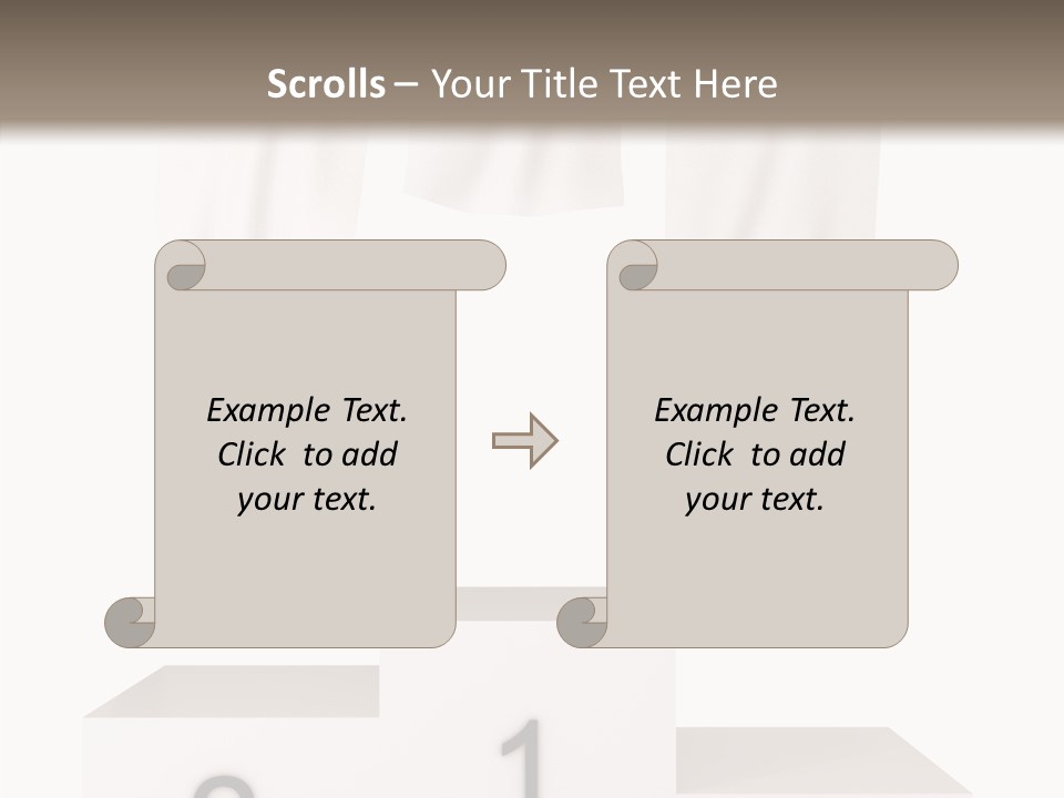 Achievement Standing Pedestal PowerPoint Template