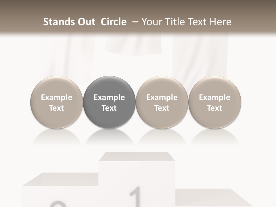 Achievement Standing Pedestal PowerPoint Template