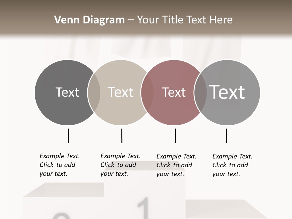 Achievement Standing Pedestal PowerPoint Template
