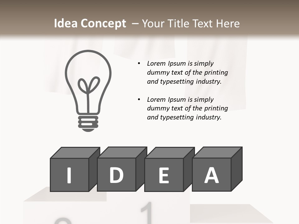 Achievement Standing Pedestal PowerPoint Template