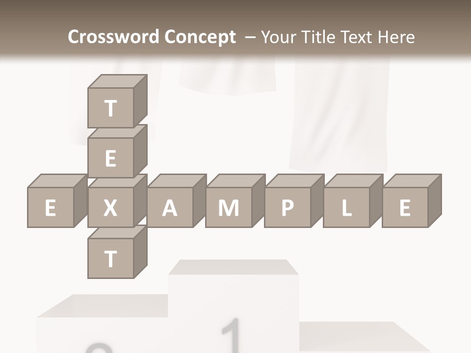 Achievement Standing Pedestal PowerPoint Template