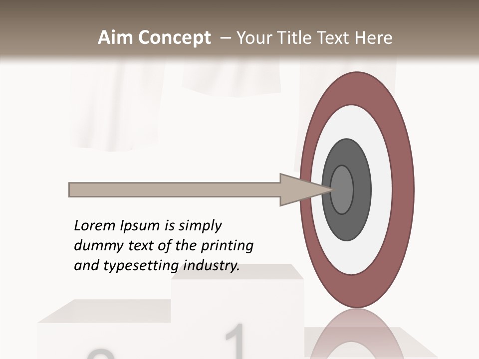 Achievement Standing Pedestal PowerPoint Template