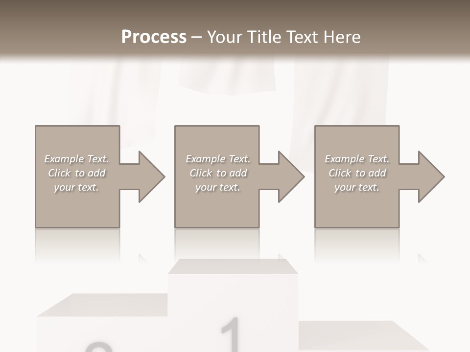 Achievement Standing Pedestal PowerPoint Template