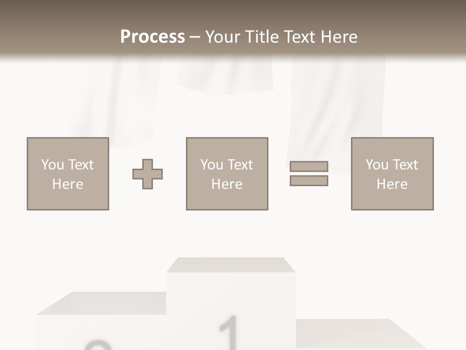 Achievement Standing Pedestal PowerPoint Template