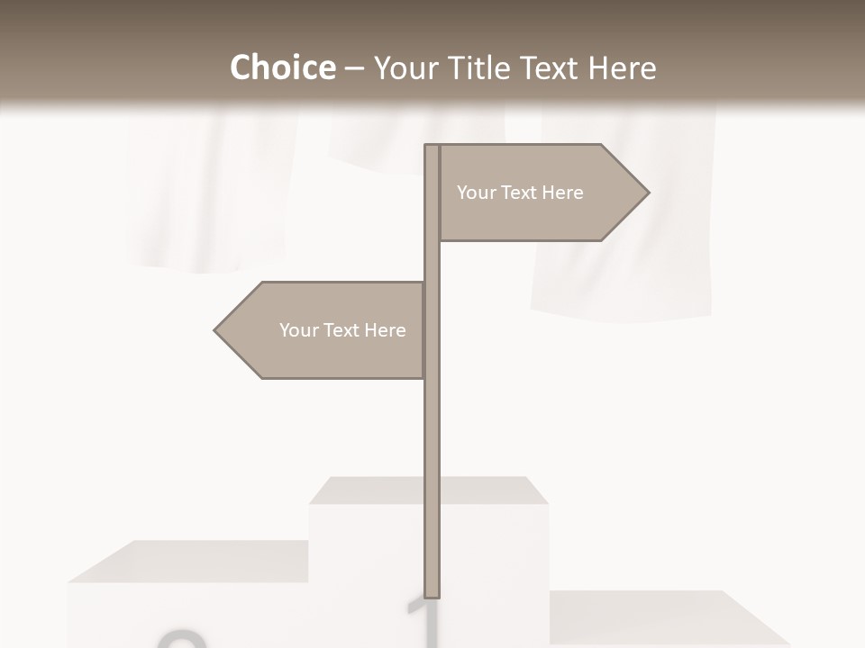 Achievement Standing Pedestal PowerPoint Template