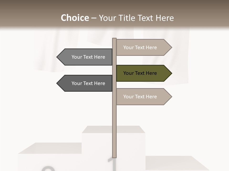 Achievement Standing Pedestal PowerPoint Template