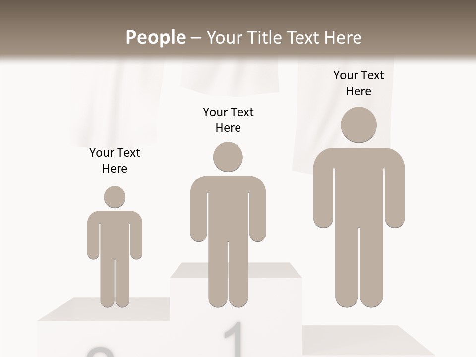 Achievement Standing Pedestal PowerPoint Template