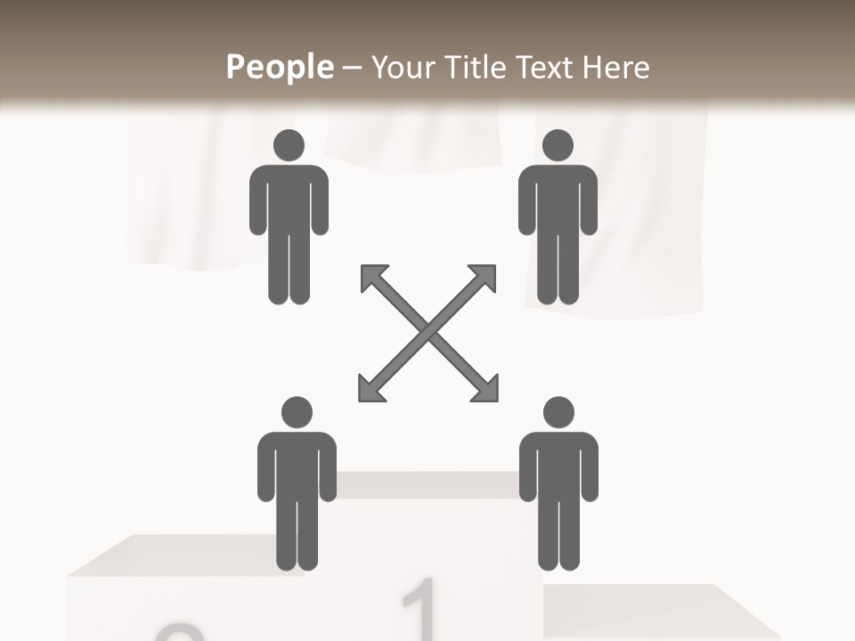 Achievement Standing Pedestal PowerPoint Template