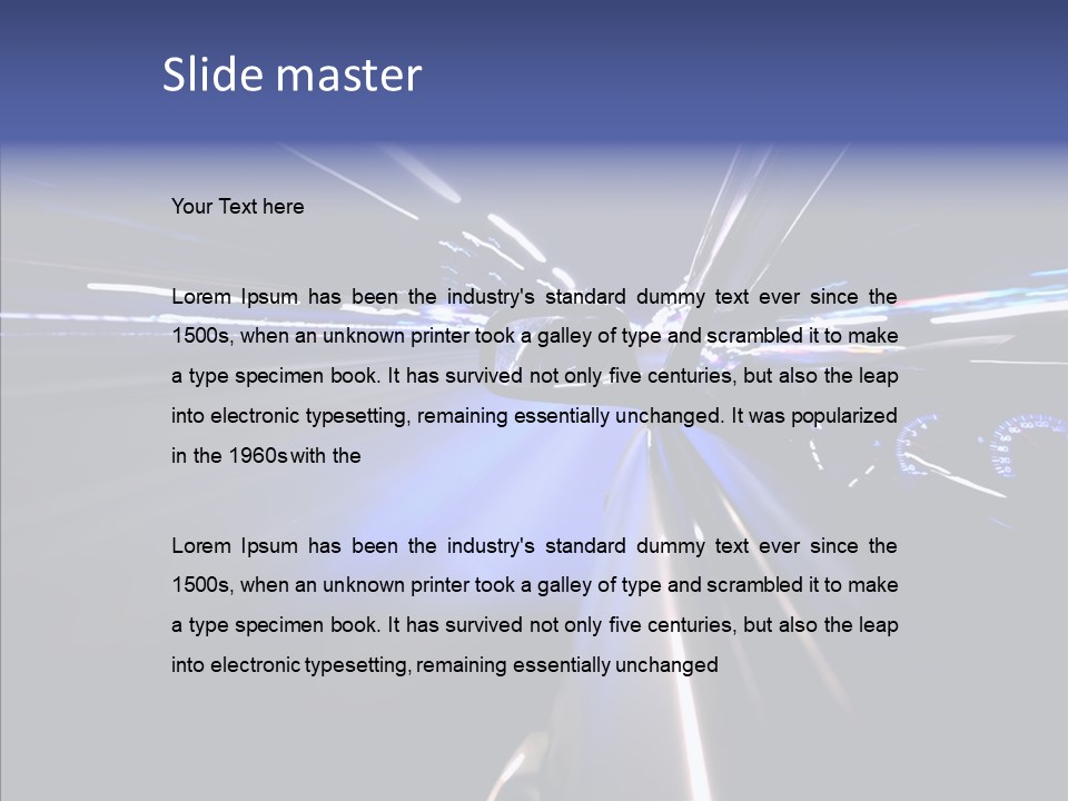 Glow Zoom Asphalt PowerPoint Template