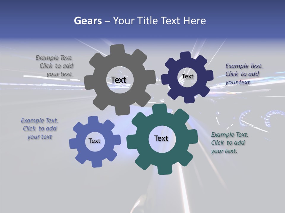 Glow Zoom Asphalt PowerPoint Template