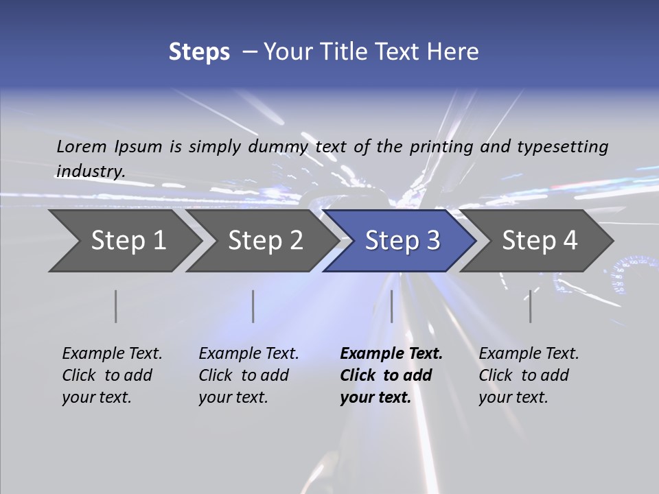 Glow Zoom Asphalt PowerPoint Template