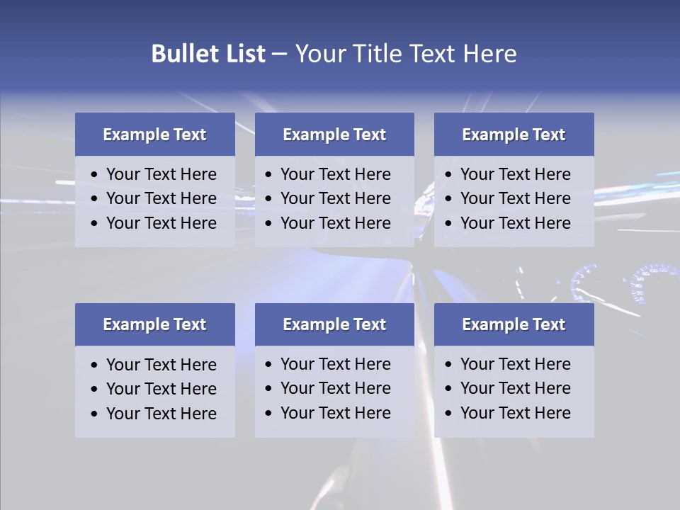 Glow Zoom Asphalt PowerPoint Template