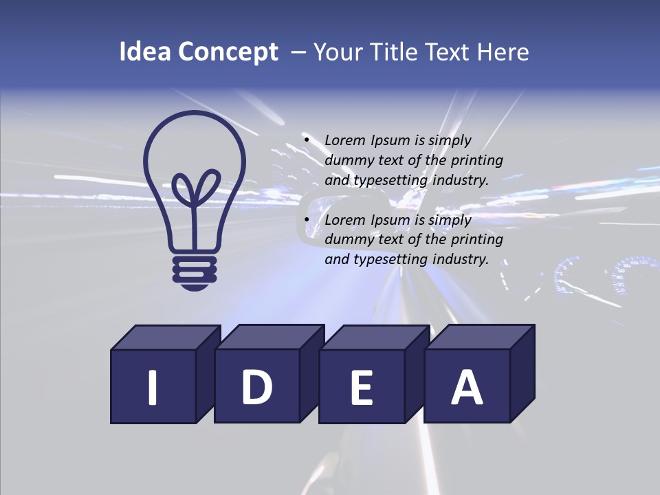 Glow Zoom Asphalt PowerPoint Template