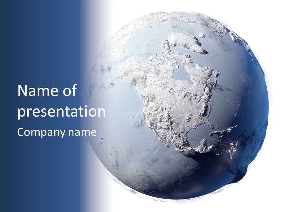 Winter Continent East PowerPoint Template