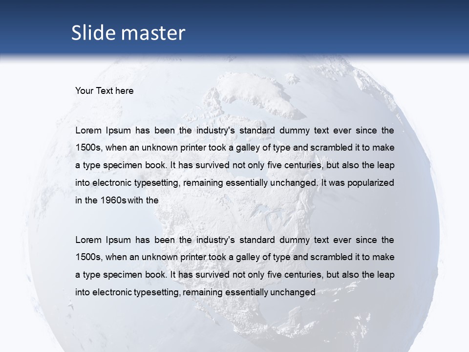 Winter Continent East PowerPoint Template