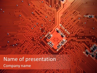 Desktop Microchip Printed PowerPoint Template