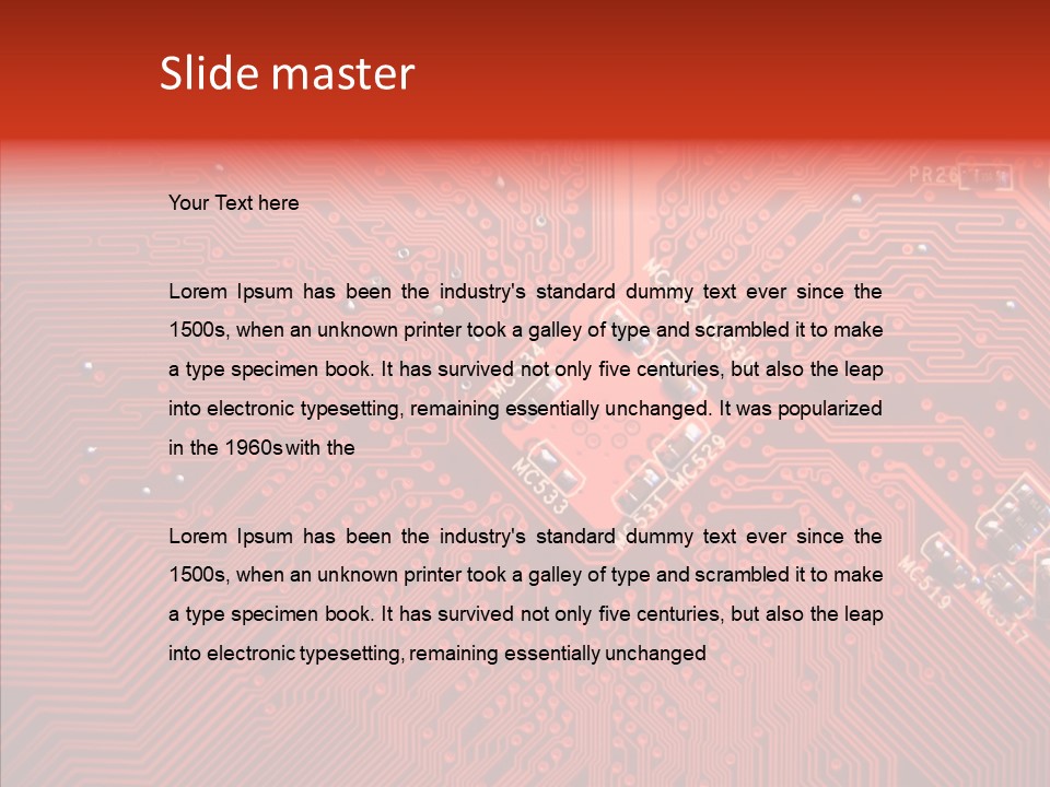 Desktop Microchip Printed PowerPoint Template